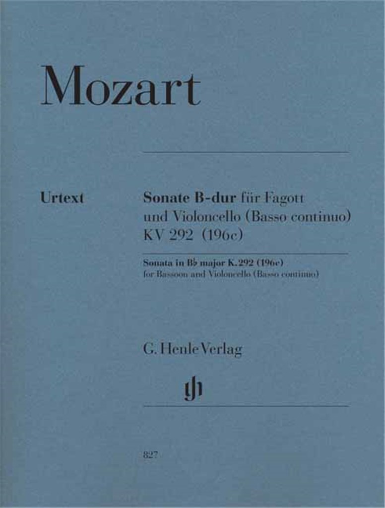 Sonate B-Dur Fur Fagott Und Violoncello(BC)